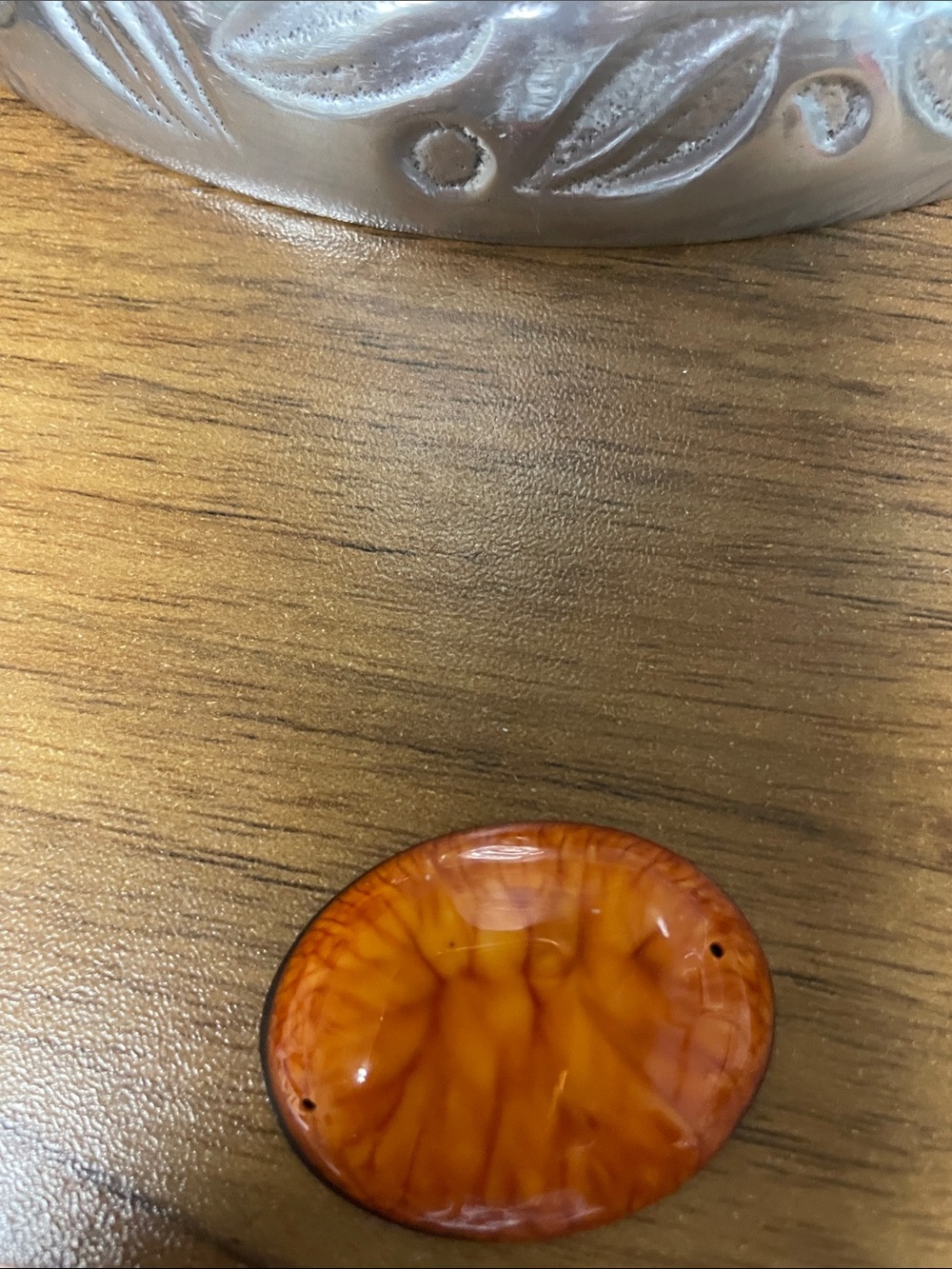 Unbranded Orange Resin Decorative Accent Cabochon